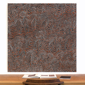 Aboriginal Art by Pauline Napangardi Gallagher, Lukarrara Jukurrpa, 122x122cm - ART ARK®