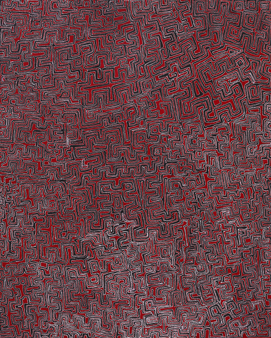Aboriginal Artwork by Pauline Napangardi Gallagher, Lukarrara Jukurrpa, 152x122cm
