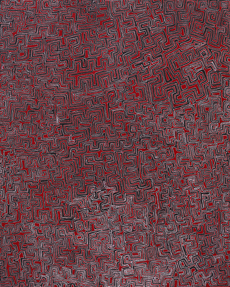 Aboriginal Artwork by Pauline Napangardi Gallagher, Lukarrara Jukurrpa, 152x122cm