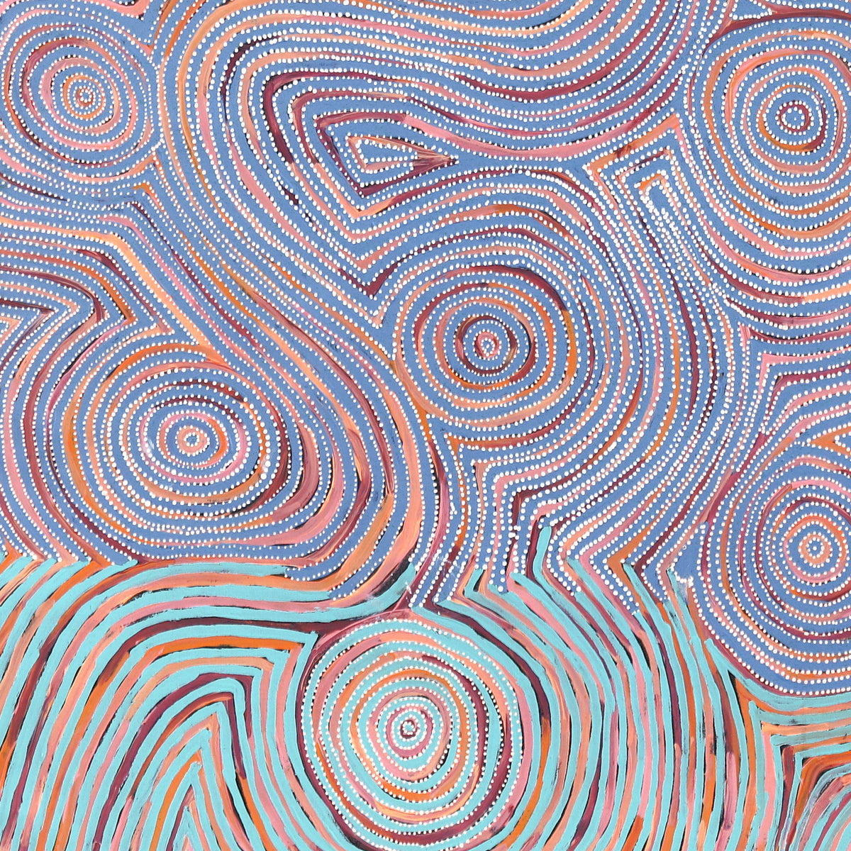 Aboriginal Art by Pauline Napangardi Gallagher, Mina Mina Jukurrpa, 152x152cm - ART ARK®