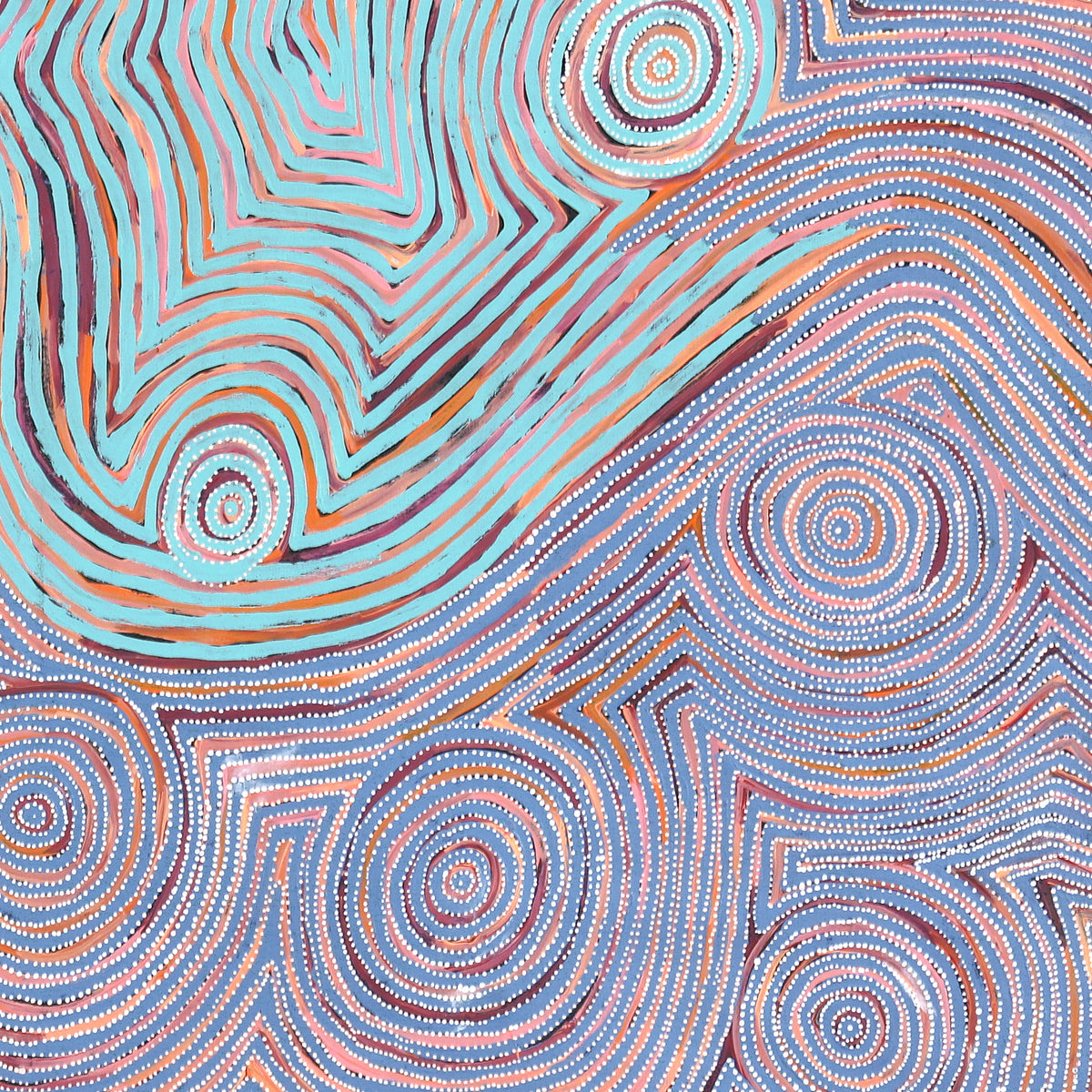 Aboriginal Art by Pauline Napangardi Gallagher, Mina Mina Jukurrpa, 152x152cm - ART ARK®