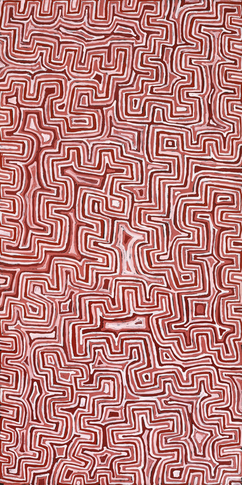 Aboriginal Artwork by Pauline Napangardi Gallagher, Lukarrara Jukurrpa, 152x76cm