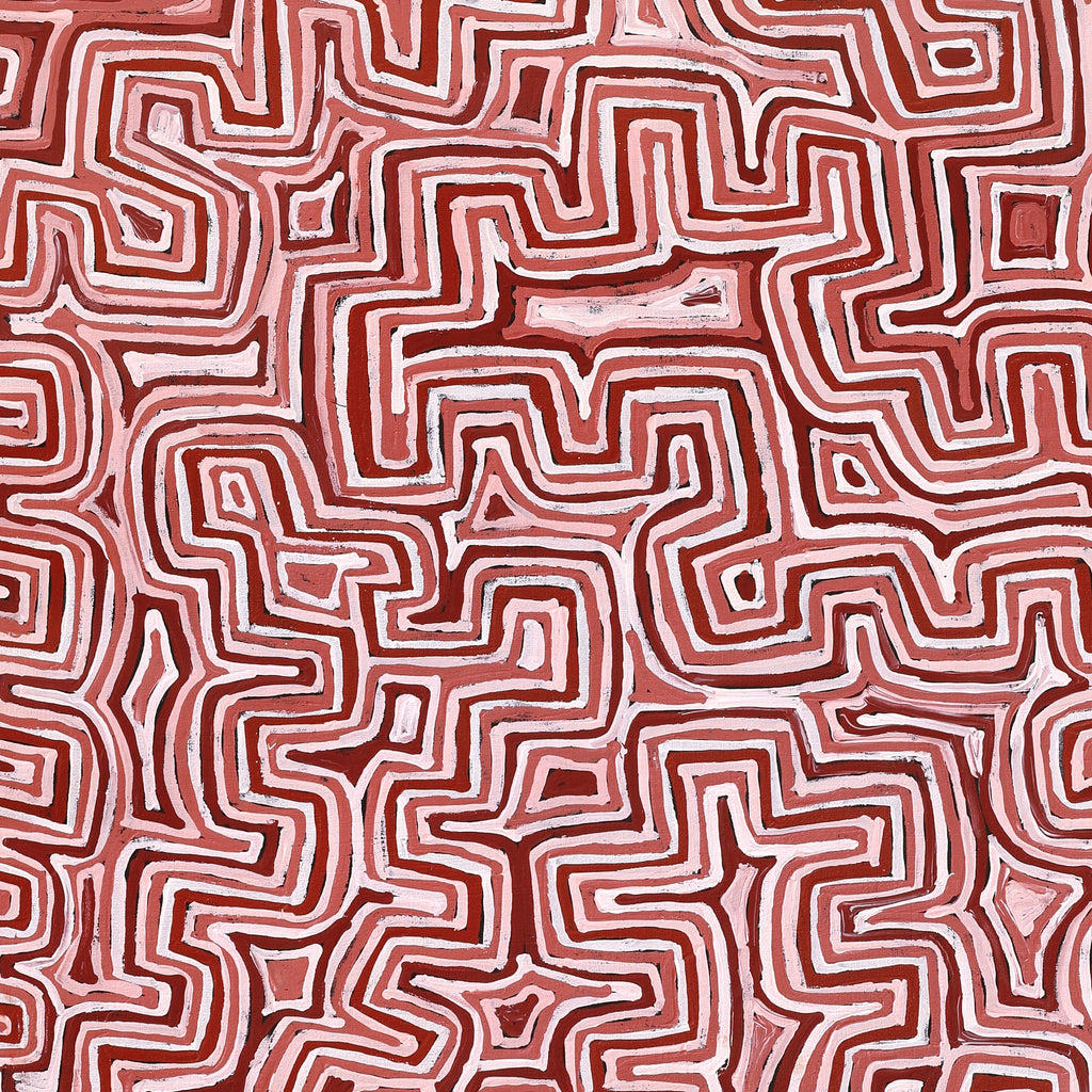 Aboriginal Artwork by Pauline Napangardi Gallagher, Lukarrara Jukurrpa, 152x76cm