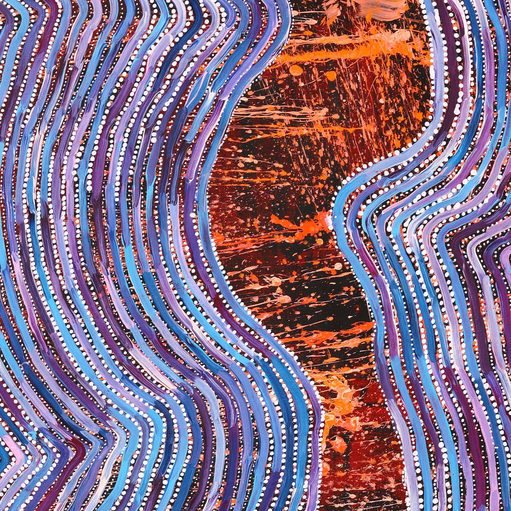 Aboriginal Artwork by Pauline Napangardi Gallagher, Mina Mina Jukurrpa, 182x122cm