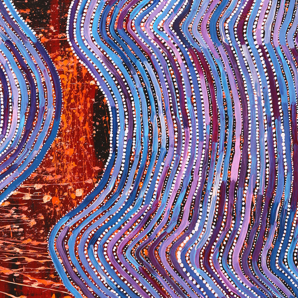 Aboriginal Artwork by Pauline Napangardi Gallagher, Mina Mina Jukurrpa, 182x122cm