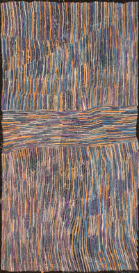 Aboriginal Artwork by Pauline Napangardi Gallagher, Mina Mina Jukurrpa, 240x122cm
