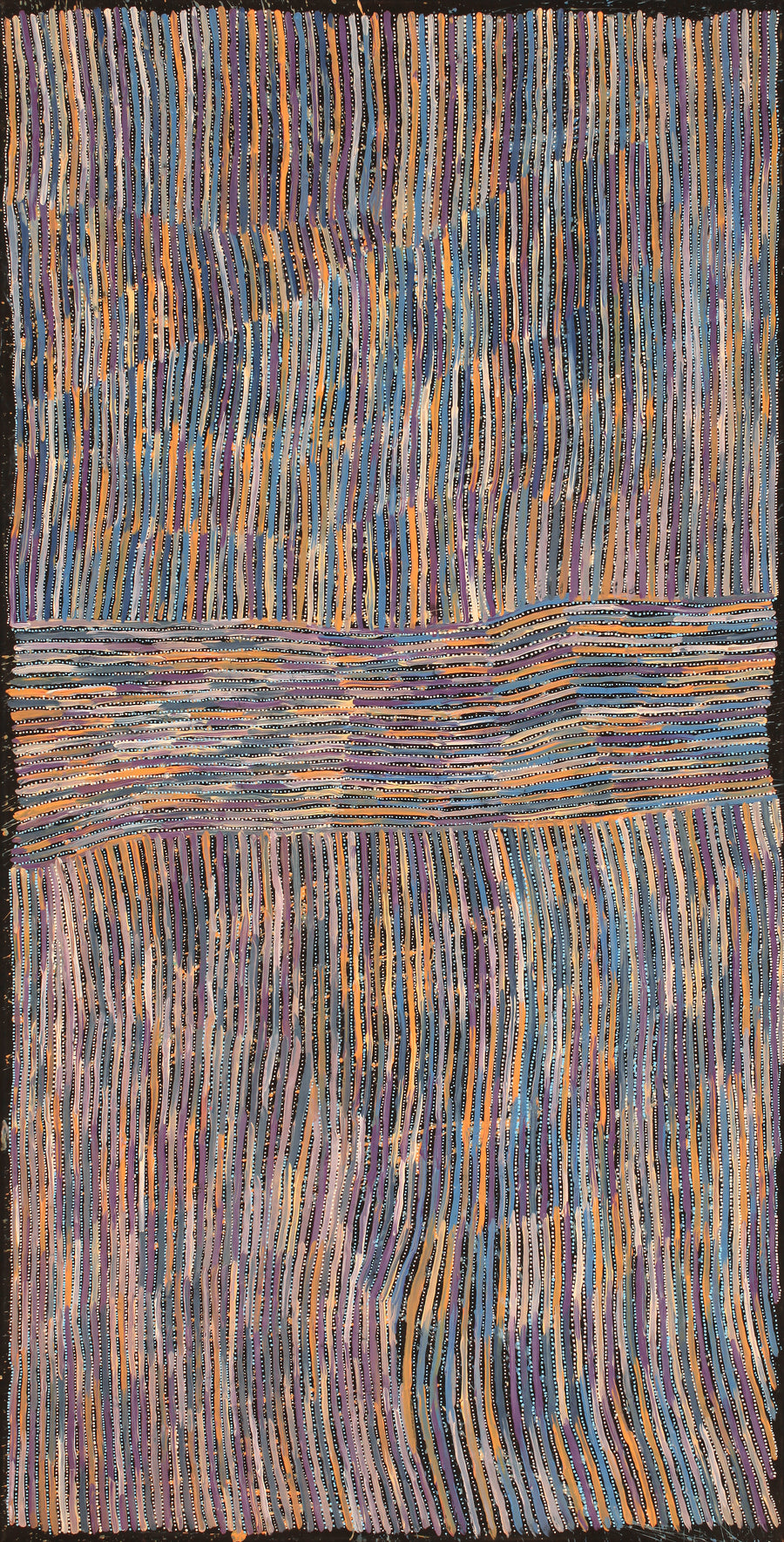 Aboriginal Artwork by Pauline Napangardi Gallagher, Mina Mina Jukurrpa, 240x122cm