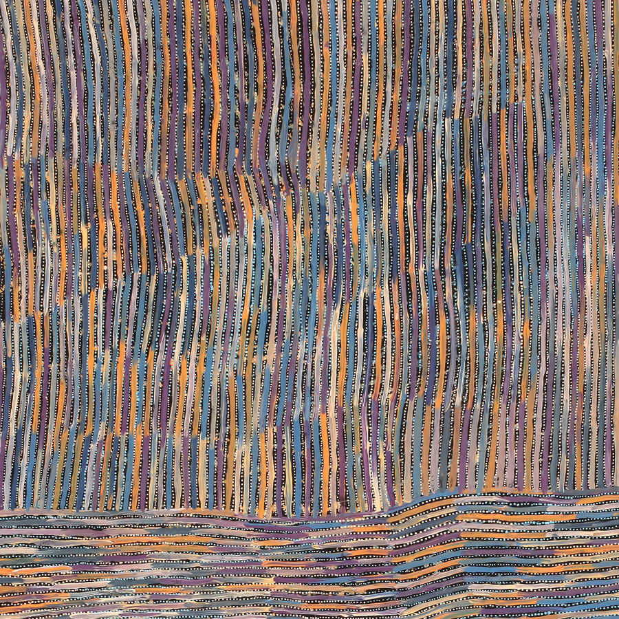 Aboriginal Artwork by Pauline Napangardi Gallagher, Mina Mina Jukurrpa, 240x122cm