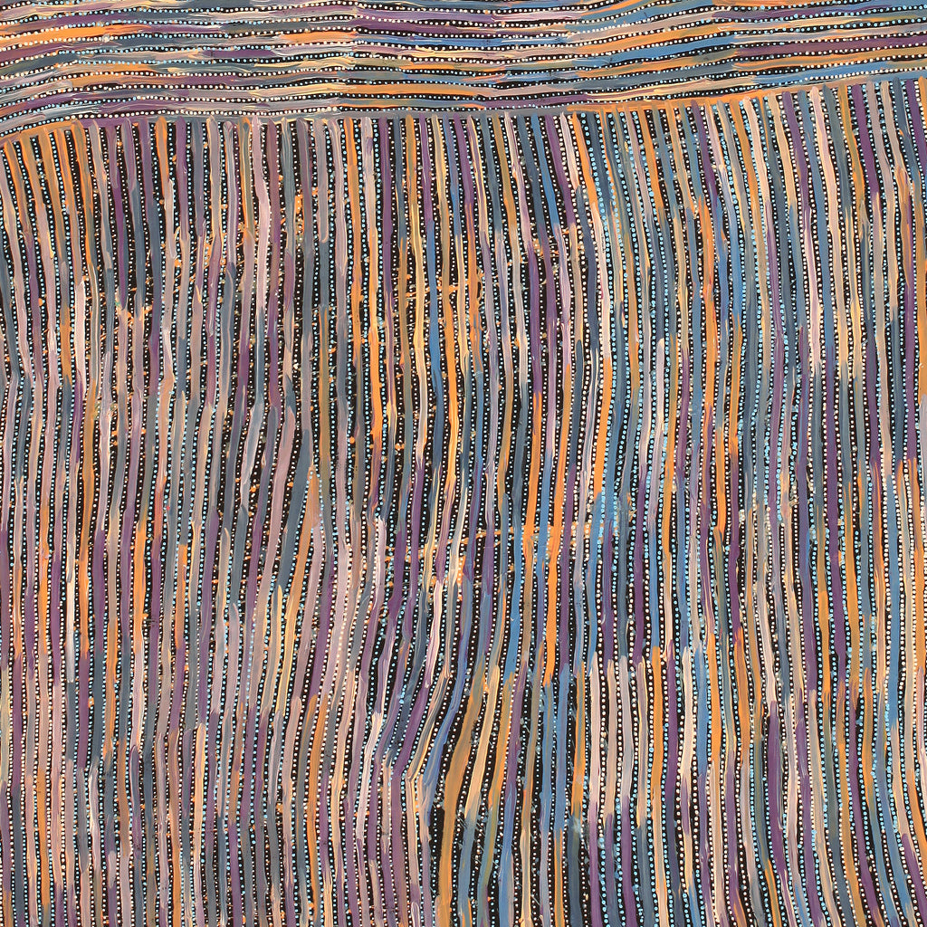 Aboriginal Artwork by Pauline Napangardi Gallagher, Mina Mina Jukurrpa, 240x122cm