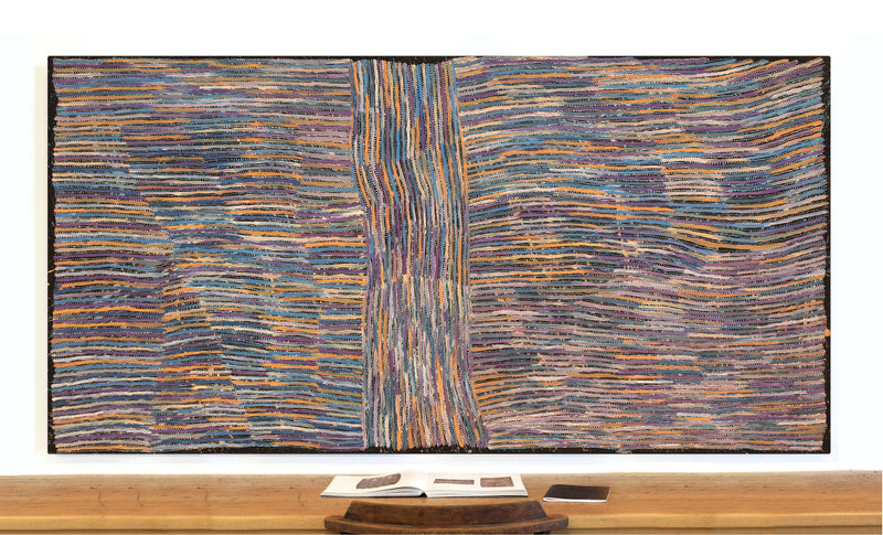 Aboriginal Artwork by Pauline Napangardi Gallagher, Mina Mina Jukurrpa, 240x122cm