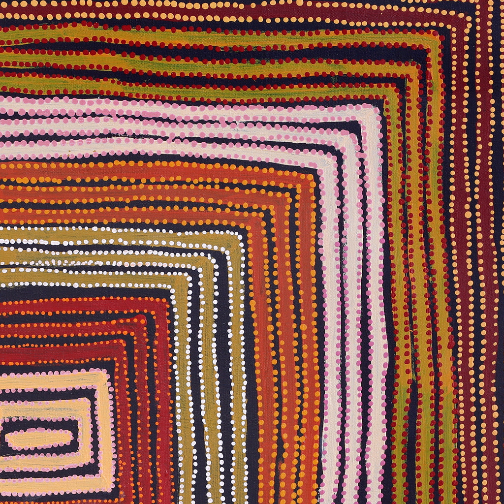 Aboriginal Artwork by Pauline Napangardi Gallagher, Lukarrara Jukurrpa, 76x76cm