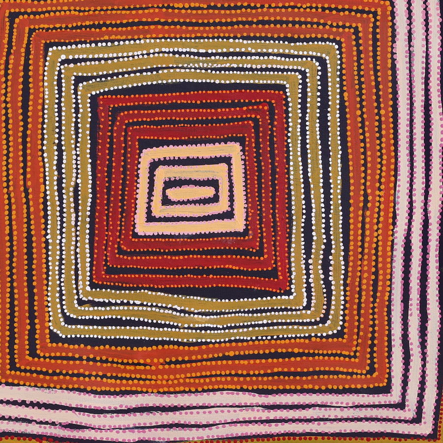 Aboriginal Artwork by Pauline Napangardi Gallagher, Lukarrara Jukurrpa, 76x76cm