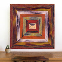 Aboriginal Artwork by Pauline Napangardi Gallagher, Lukarrara Jukurrpa, 76x76cm