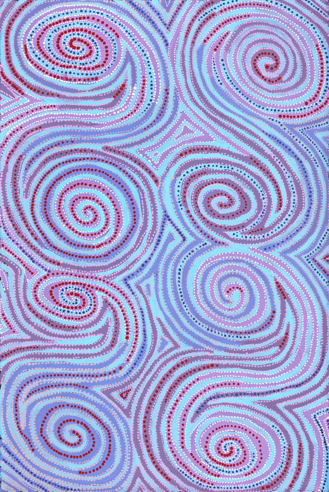 Aboriginal Artwork by Pauline Napangardi Gallagher, Mina Mina Jukurrpa, 91x61cm