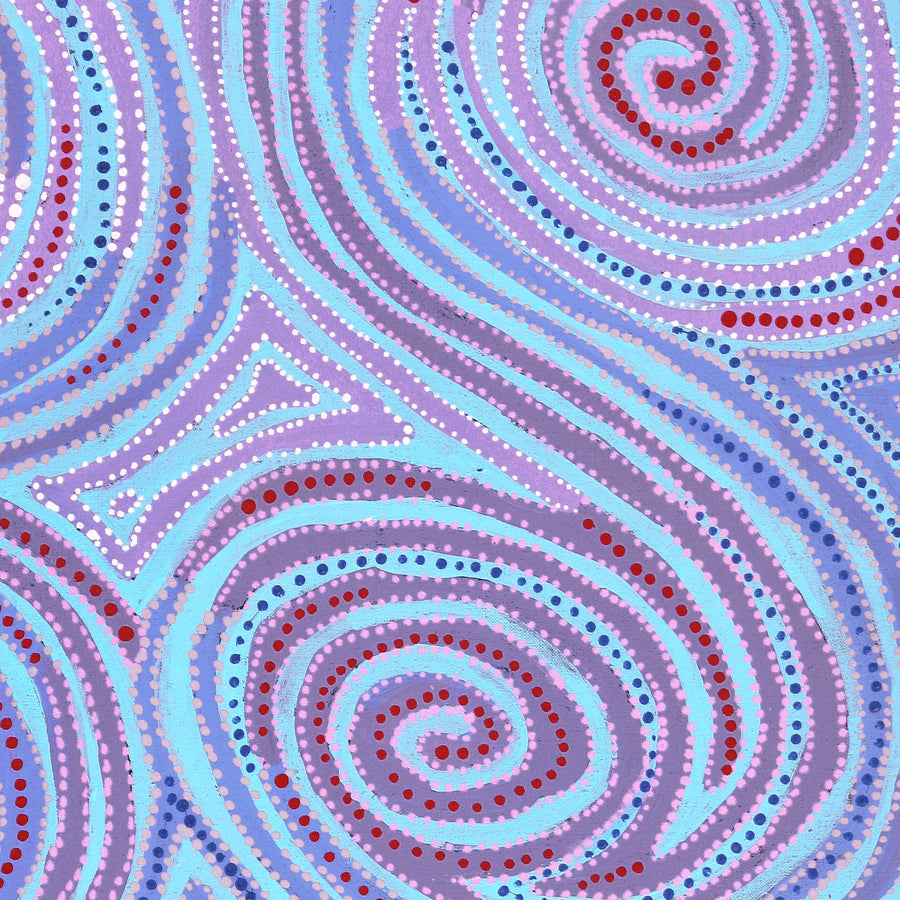Aboriginal Artwork by Pauline Napangardi Gallagher, Mina Mina Jukurrpa, 91x61cm