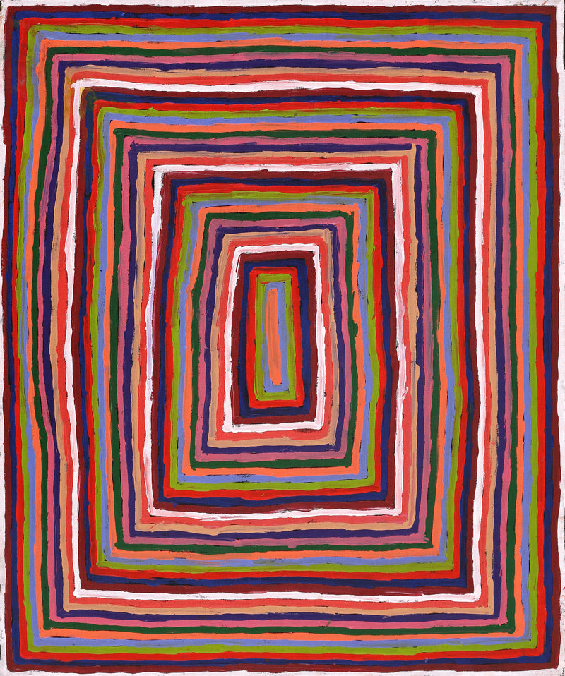 Aboriginal Artwork by Pauline Napangardi Gallagher, Lukarrara Jukurrpa, 91x76cm