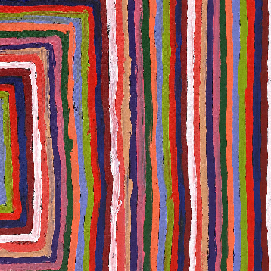 Aboriginal Artwork by Pauline Napangardi Gallagher, Lukarrara Jukurrpa, 91x76cm