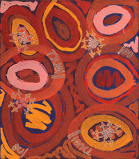 Aboriginal Artwork by Pauline Nampijinpa Singleton, Yankirri Jukurrpa (Emu Dreaming) - Ngarlikurlangu, 122x107cm