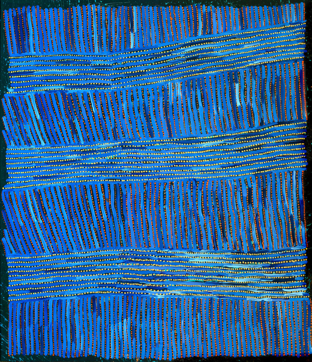 Aboriginal Artwork by Pauline Napangardi Gallagher, Mina Mina Jukurrpa, 107x91cm