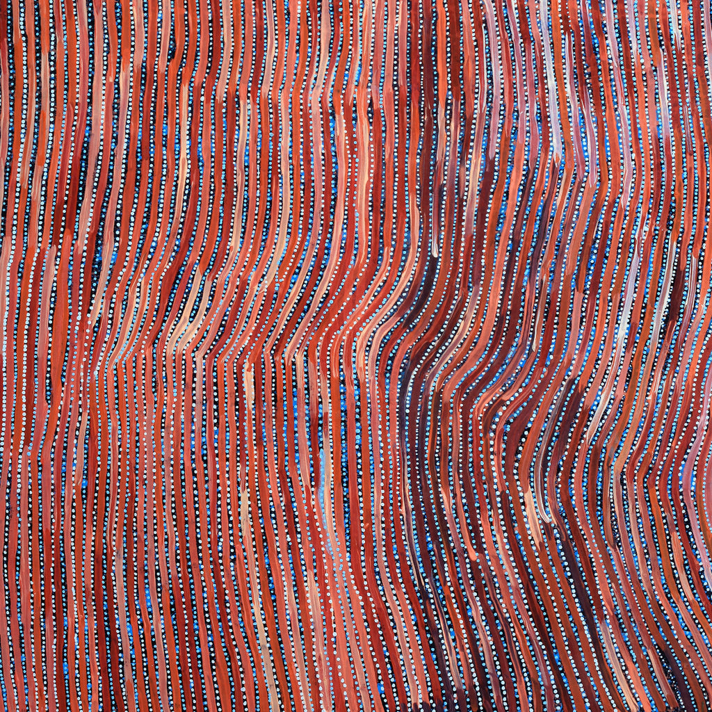 Aboriginal Artwork by Pauline Napangardi Gallagher, Mina Mina Jukurrpa, 152x122cm