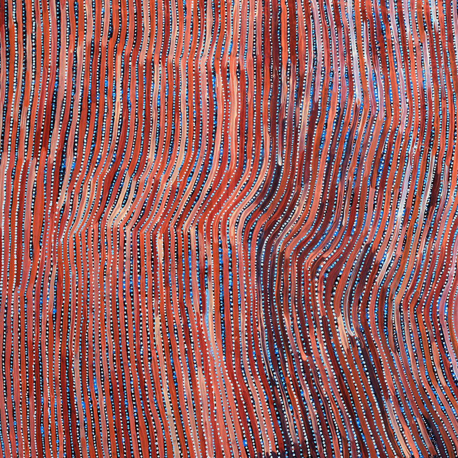 Aboriginal Artwork by Pauline Napangardi Gallagher, Mina Mina Jukurrpa, 152x122cm