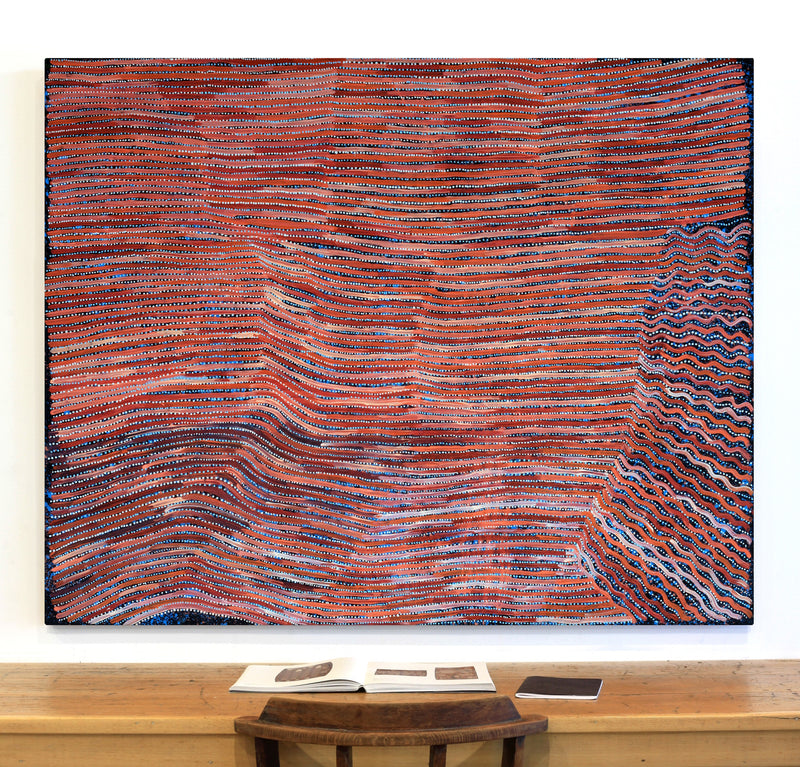 Aboriginal Artwork by Pauline Napangardi Gallagher, Mina Mina Jukurrpa, 152x122cm