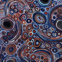 Aboriginal Artwork by Pauline Napangardi Gallagher, Mina Mina Jukurrpa, 152x76cm