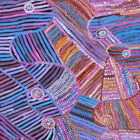 Aboriginal Artwork by Pauline Napangardi Gallagher, Mina Mina Jukurrpa, 182x61cm