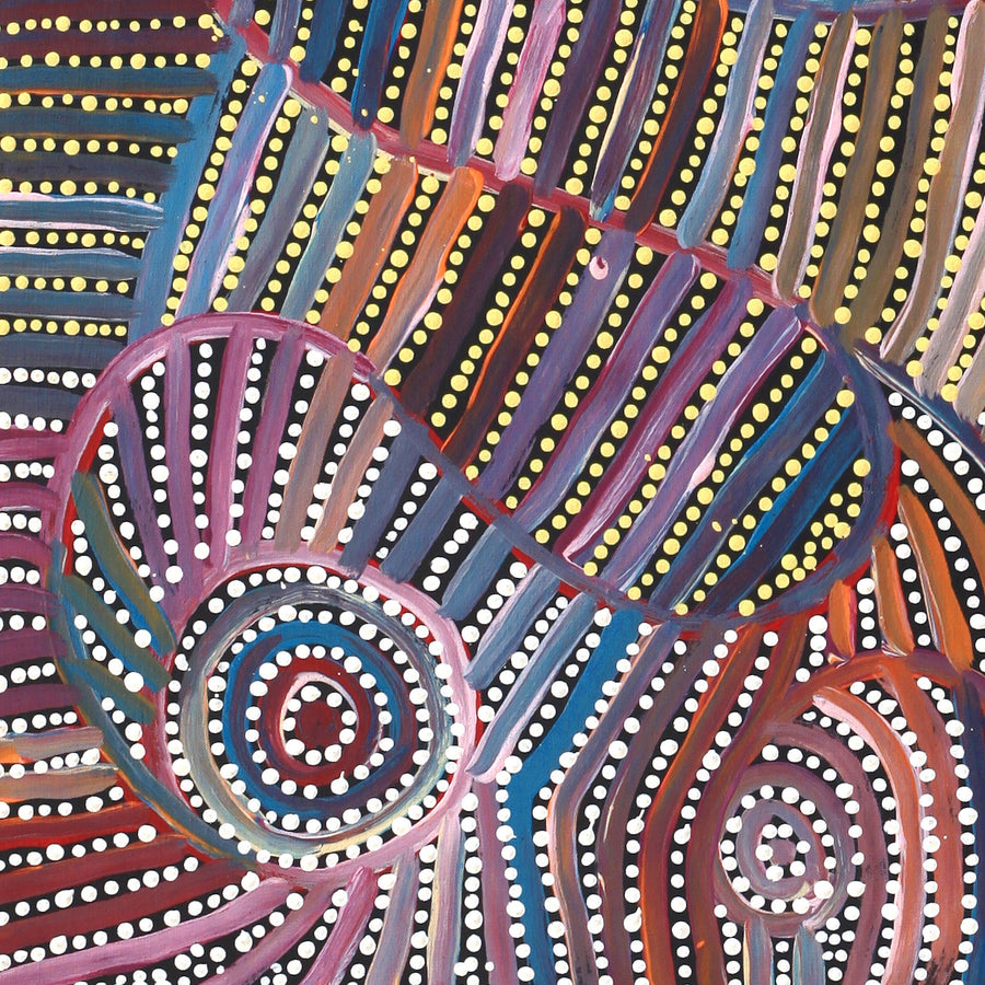 Aboriginal Artwork by Pauline Napangardi Gallagher, Mina Mina Jukurrpa, 76x61cm