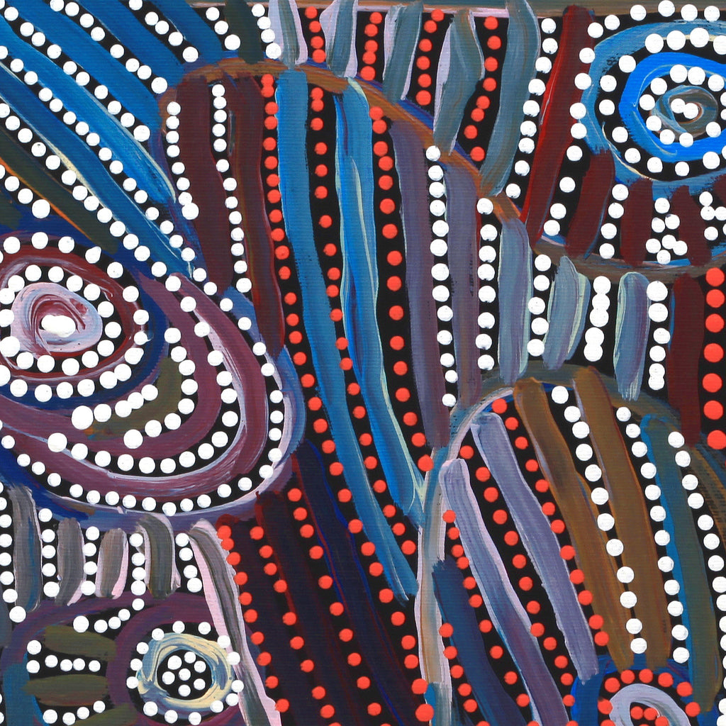 Aboriginal Artwork by Pauline Napangardi Gallagher, Mina Mina Jukurrpa, 30x30cm