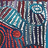 Aboriginal Artwork by Pauline Napangardi Gallagher, Mina Mina Jukurrpa, 30x30cm