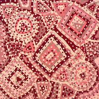 Aboriginal Artwork by Pauline Napangardi Gallagher, Mina Mina Jukurrpa, 30x30cm