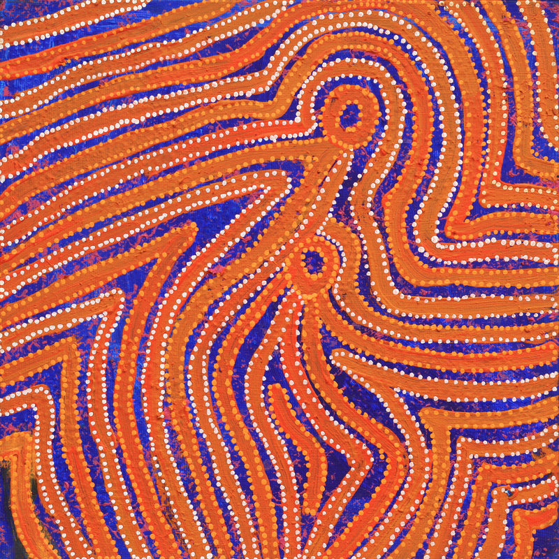 Aboriginal Artwork by Pauline Napangardi Gallagher, Mina Mina Jukurrpa, 30x30cm
