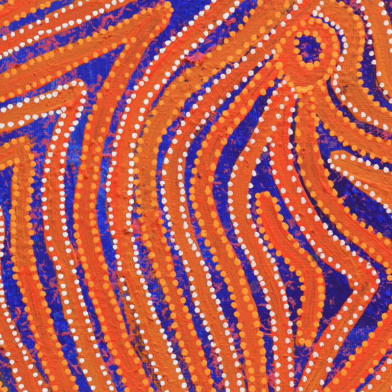 Aboriginal Artwork by Pauline Napangardi Gallagher, Mina Mina Jukurrpa, 30x30cm