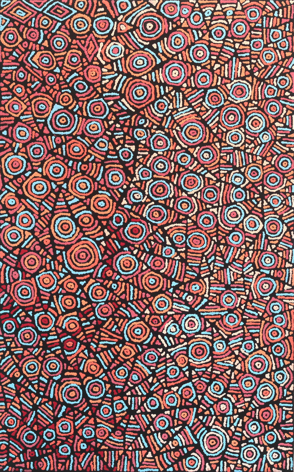 Aboriginal Artwork by Pauline Napangardi Gallagher, Mina Mina Jukurrpa, 122x76cm