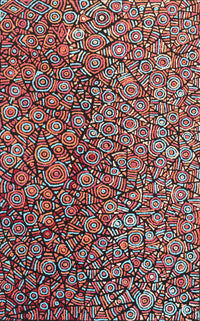 Aboriginal Artwork by Pauline Napangardi Gallagher, Mina Mina Jukurrpa, 122x76cm
