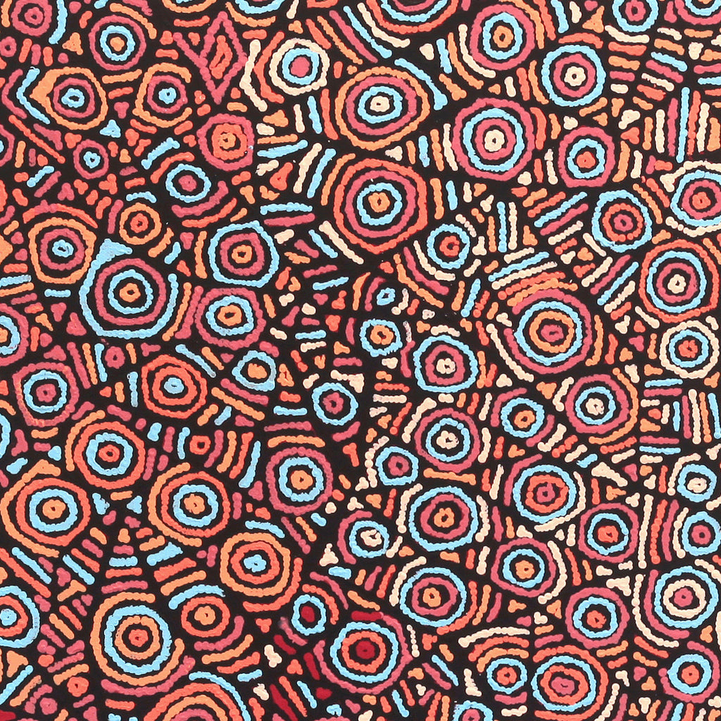 Aboriginal Art by Pauline Napangardi Gallagher, Mina Mina Jukurrpa, 122x76cm - ART ARK®