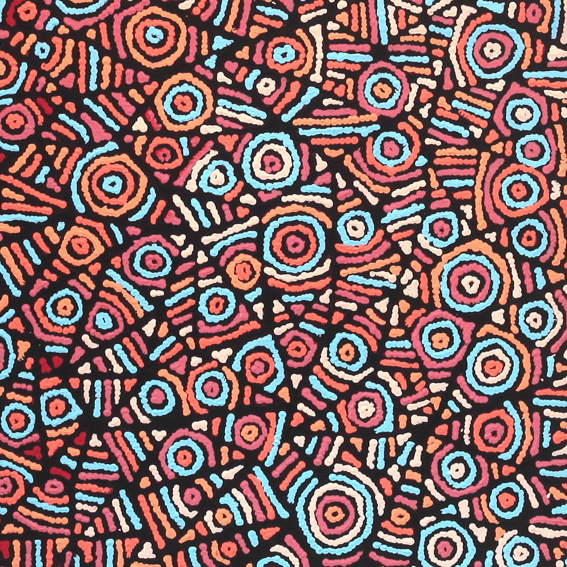 Aboriginal Artwork by Pauline Napangardi Gallagher, Mina Mina Jukurrpa, 122x76cm