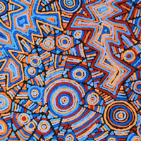 Aboriginal Artwork by Pauline Napangardi Gallagher, Mina Mina Jukurrpa, 107x76cm