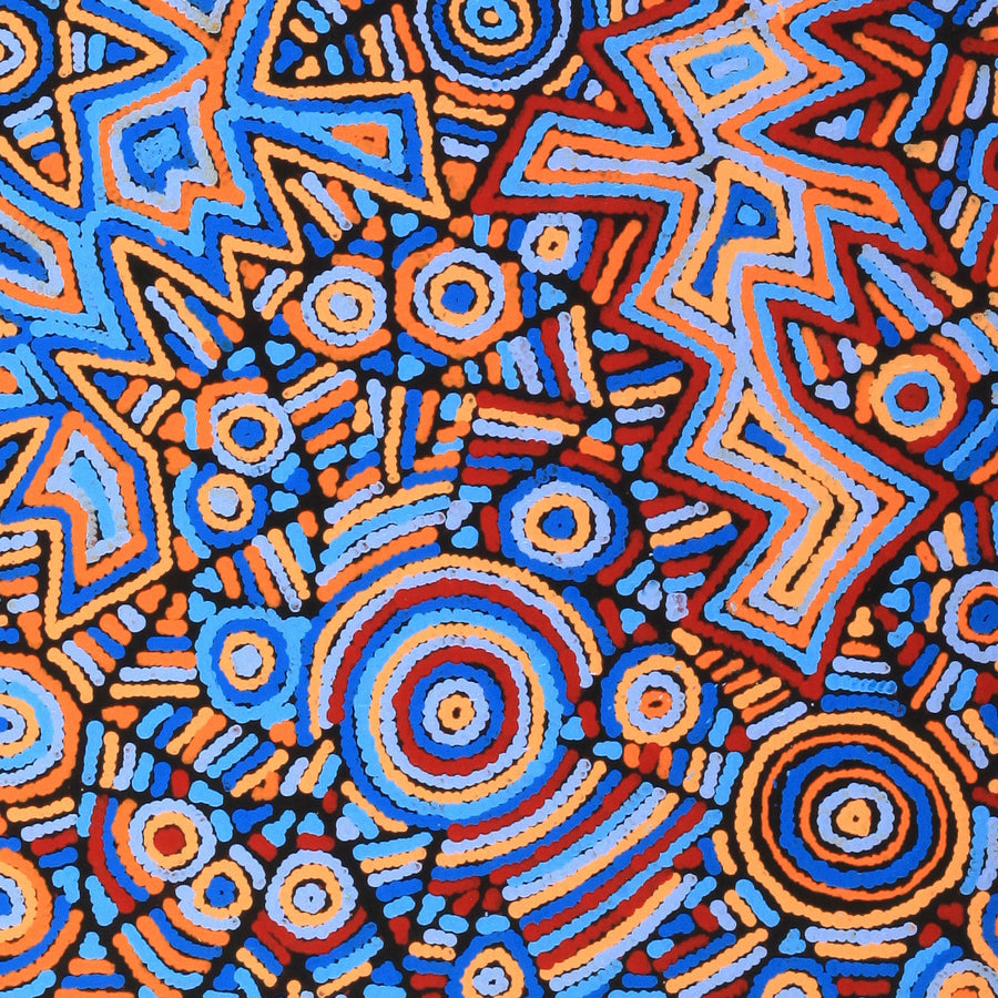 Aboriginal Artwork by Pauline Napangardi Gallagher, Mina Mina Jukurrpa, 107x76cm