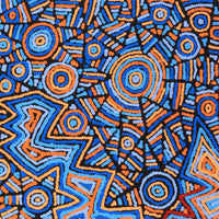 Aboriginal Artwork by Pauline Napangardi Gallagher, Mina Mina Jukurrpa, 107x76cm