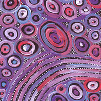 Aboriginal Artwork by Pauline Napangardi Gallagher, Mina Mina Jukurrpa, 76x30cm