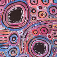 Aboriginal Artwork by Pauline Napangardi Gallagher, Mina Mina Jukurrpa, 76x30cm