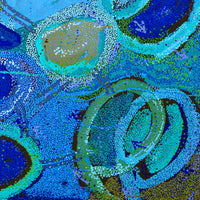 Aboriginal Artwork by Pauline Nampijinpa Singleton, Yankirri Jukurrpa (Emu Dreaming) - Ngarlikurlangu, 91x91cm