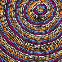 Aboriginal Artwork by Peggy Nampijinpa Brown, Warlukurlangu Jukurrpa (Fire country Dreaming), 50x40cm