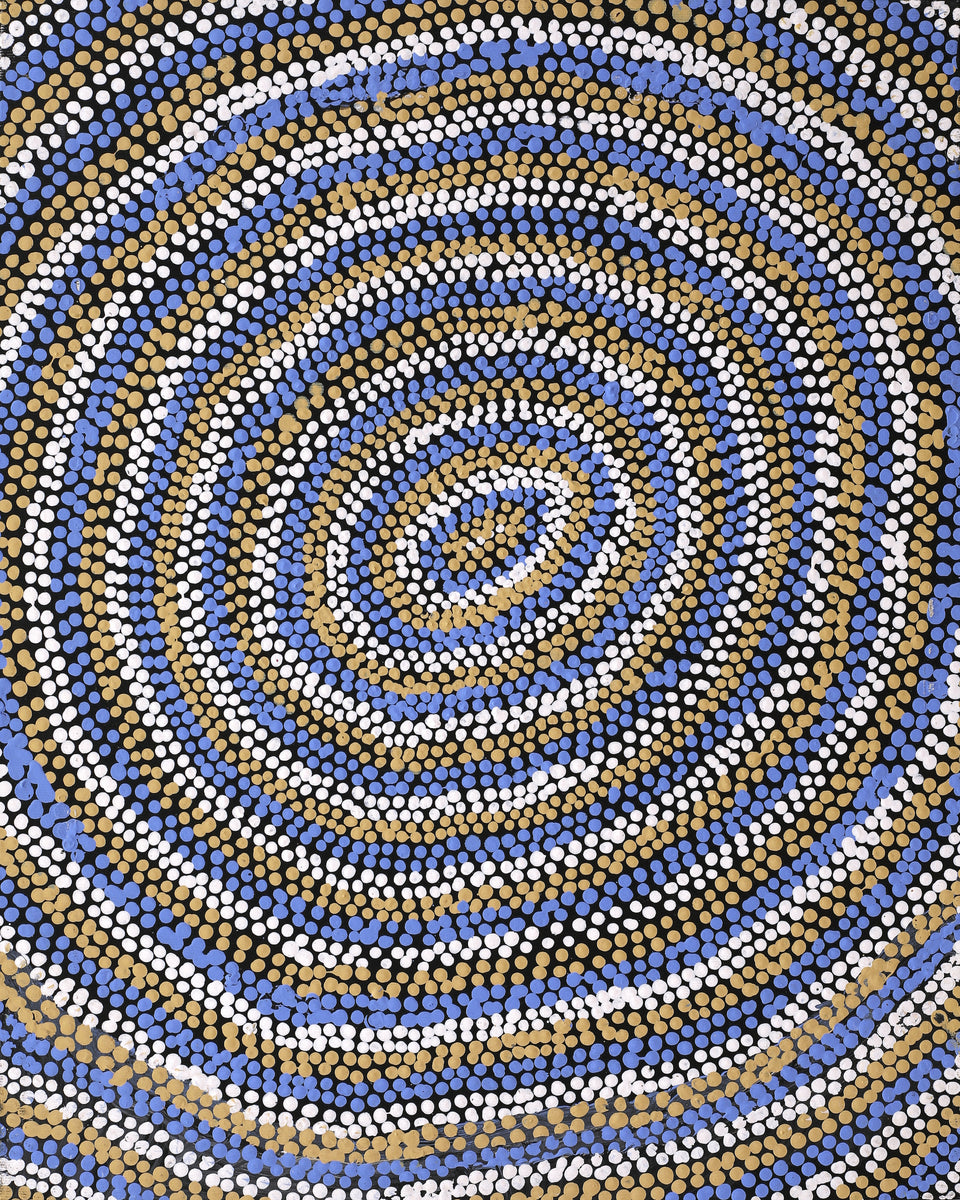 Aboriginal Art by Peggy Nampijinpa Brown, Warlukurlangu Jukurrpa (Fire country Dreaming), 50x40cm - ART ARK®