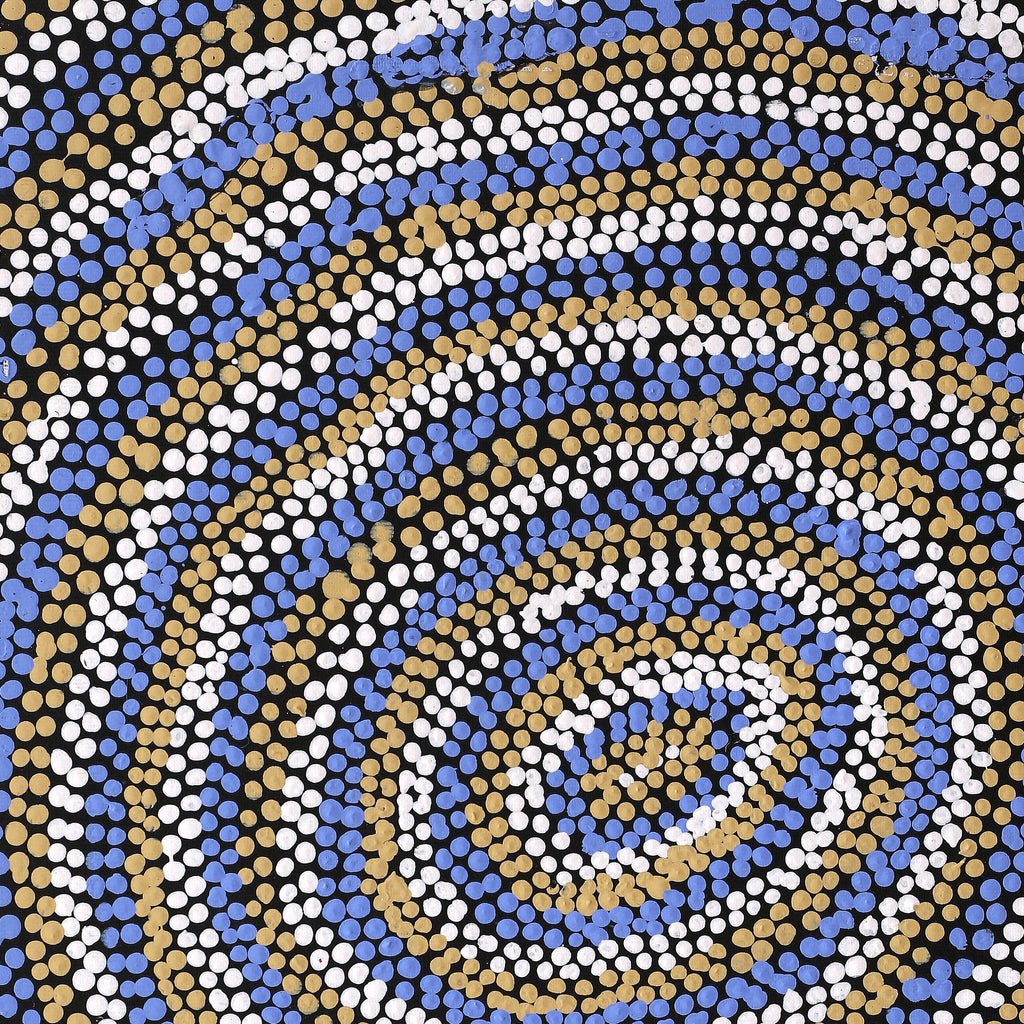 Aboriginal Artwork by Peggy Nampijinpa Brown, Warlukurlangu Jukurrpa (Fire country Dreaming), 50x40cm