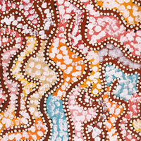 Aboriginal Artwork by Peggy Nampijinpa Brown, Warlukurlangu Jukurrpa (Fire country Dreaming), 61x30cm