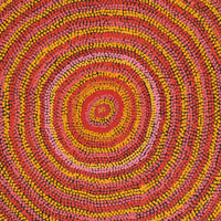 Aboriginal Artwork by Peggy Nampijinpa Brown, Warlukurlangu Jukurrpa (Fire country Dreaming), 76x61cm