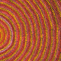 Aboriginal Artwork by Peggy Nampijinpa Brown, Warlukurlangu Jukurrpa (Fire country Dreaming), 76x61cm